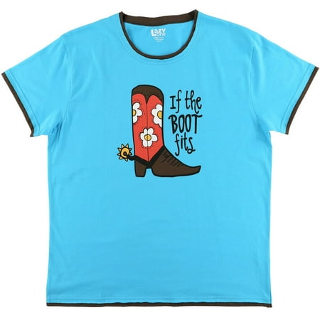 LazyOne Womens If The Boot Fits PJ T Shirt Adult